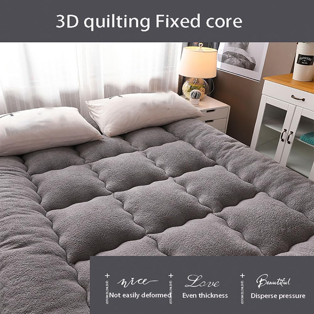 Materasso Futon Giapponese Arrotolabile 10 Cm - Tatami Antiscivolo Traspirante Per Pavimento - Foto 13