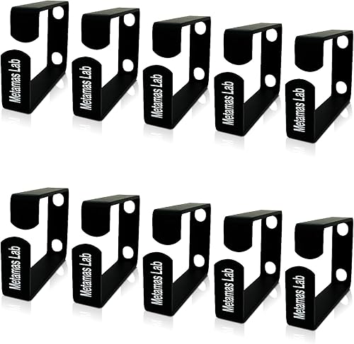 Paquete de 10 anillos metálicos de 1U en D para administrador de cables, anillo de gestión de cables, gancho de gestión de cables para cables de