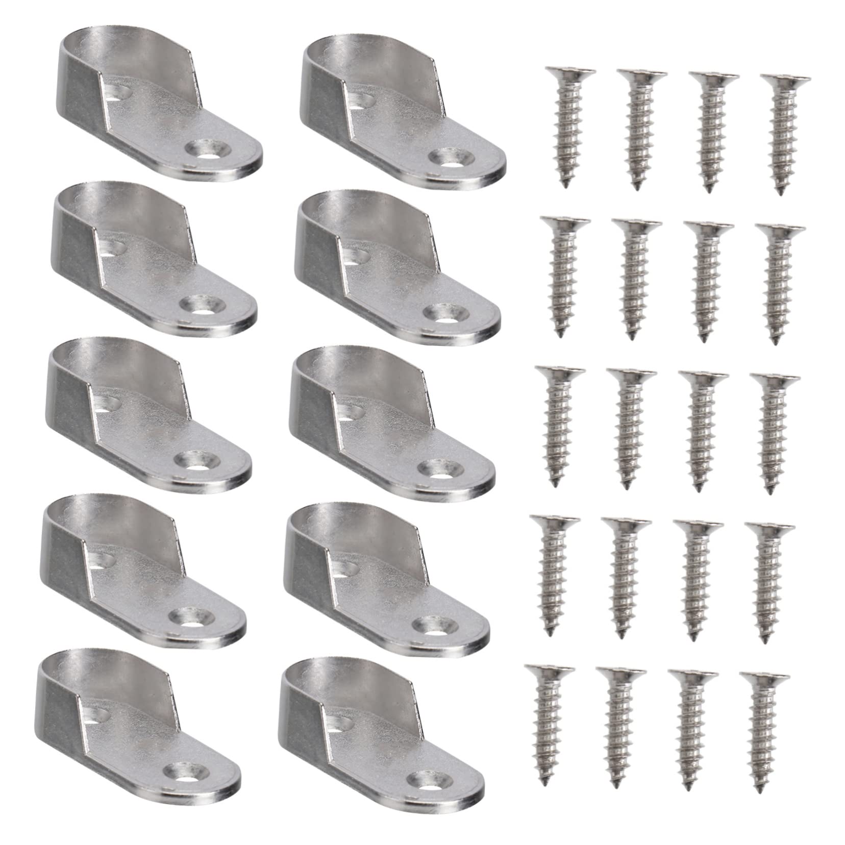 PRETYZOOM 20pcs Wardrobe Holder Bracket Closet Rod Support Fixed Pipe Support for Installation and Stable Design for Home Organization