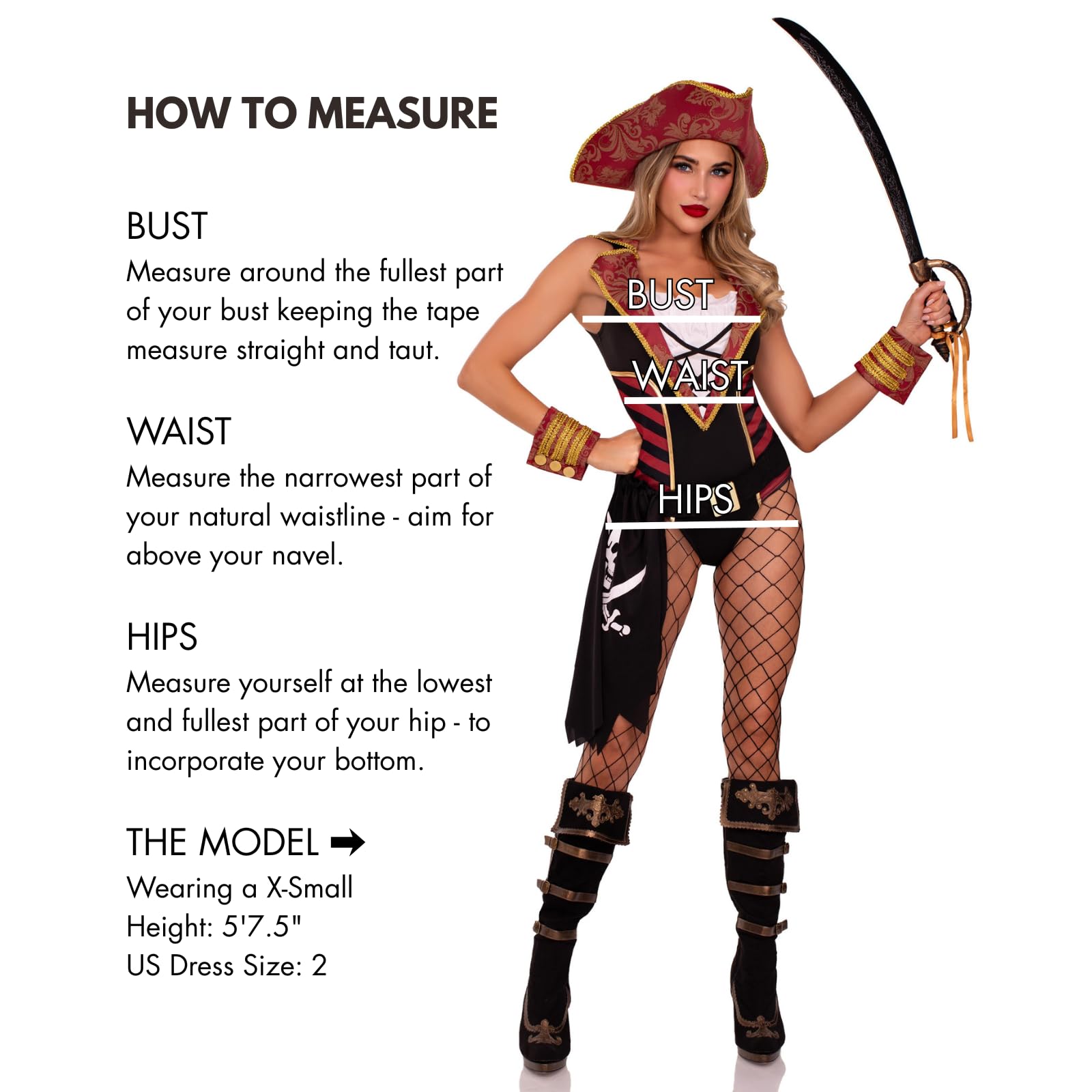 Leg Avenue Sultry Swashbuckler Costumi da donna Donna