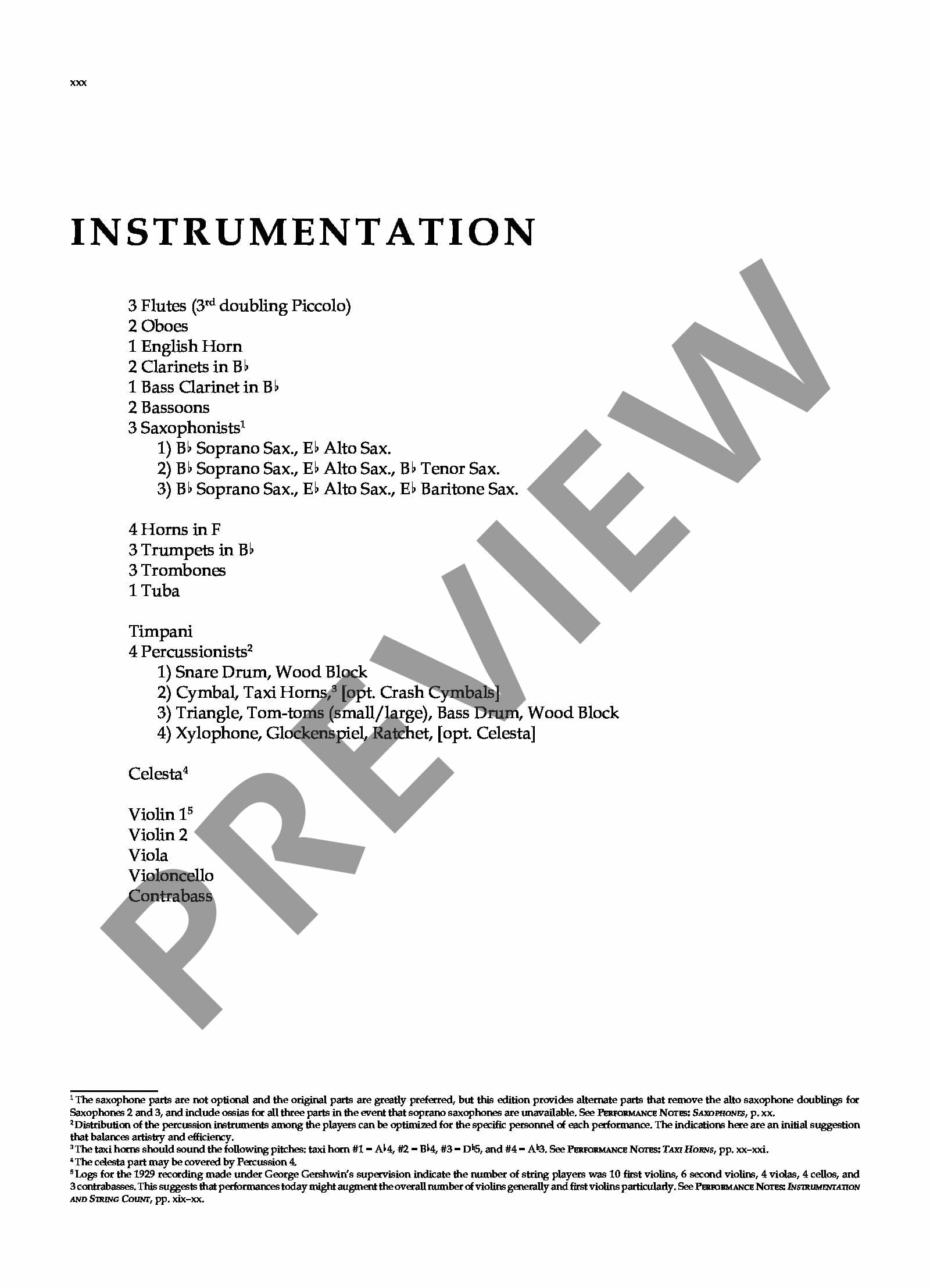An American in Paris: Tone poem for orchestra. orchestra. Partition et notes critiques.: Vol. I/1A