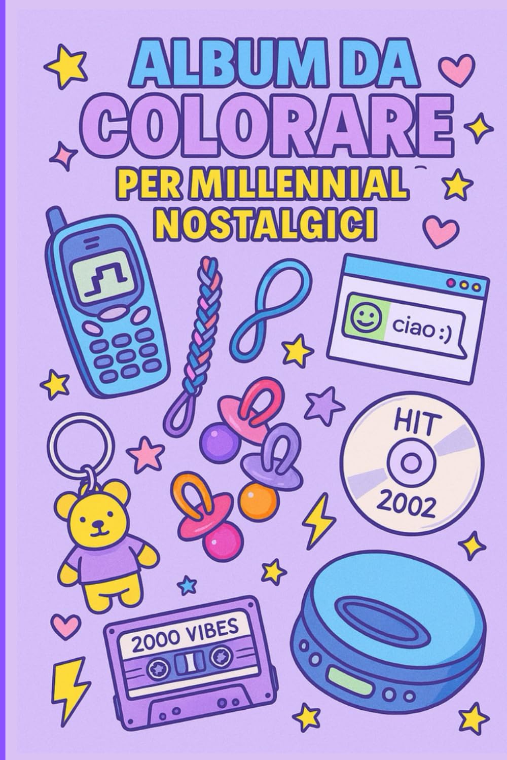 Album da colorare per Millennial nostalgici: Un tuffo negli anni ’90 e 2000 tra musica, tv e ricordi da colorare