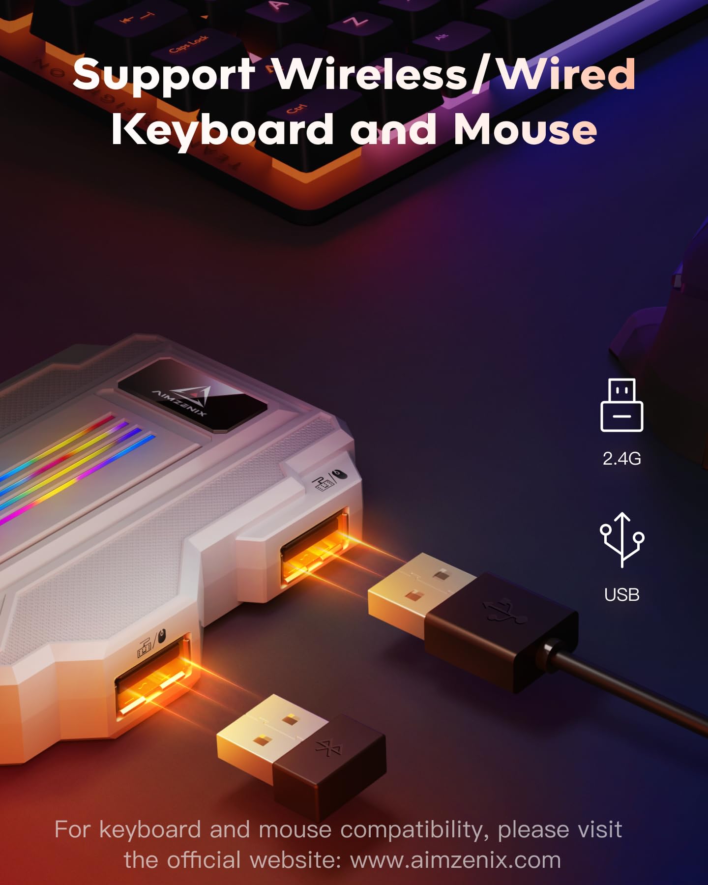Amazon.com: AIMZENIX Keyboard and Mouse Adapter for NS2, PS4, PS3