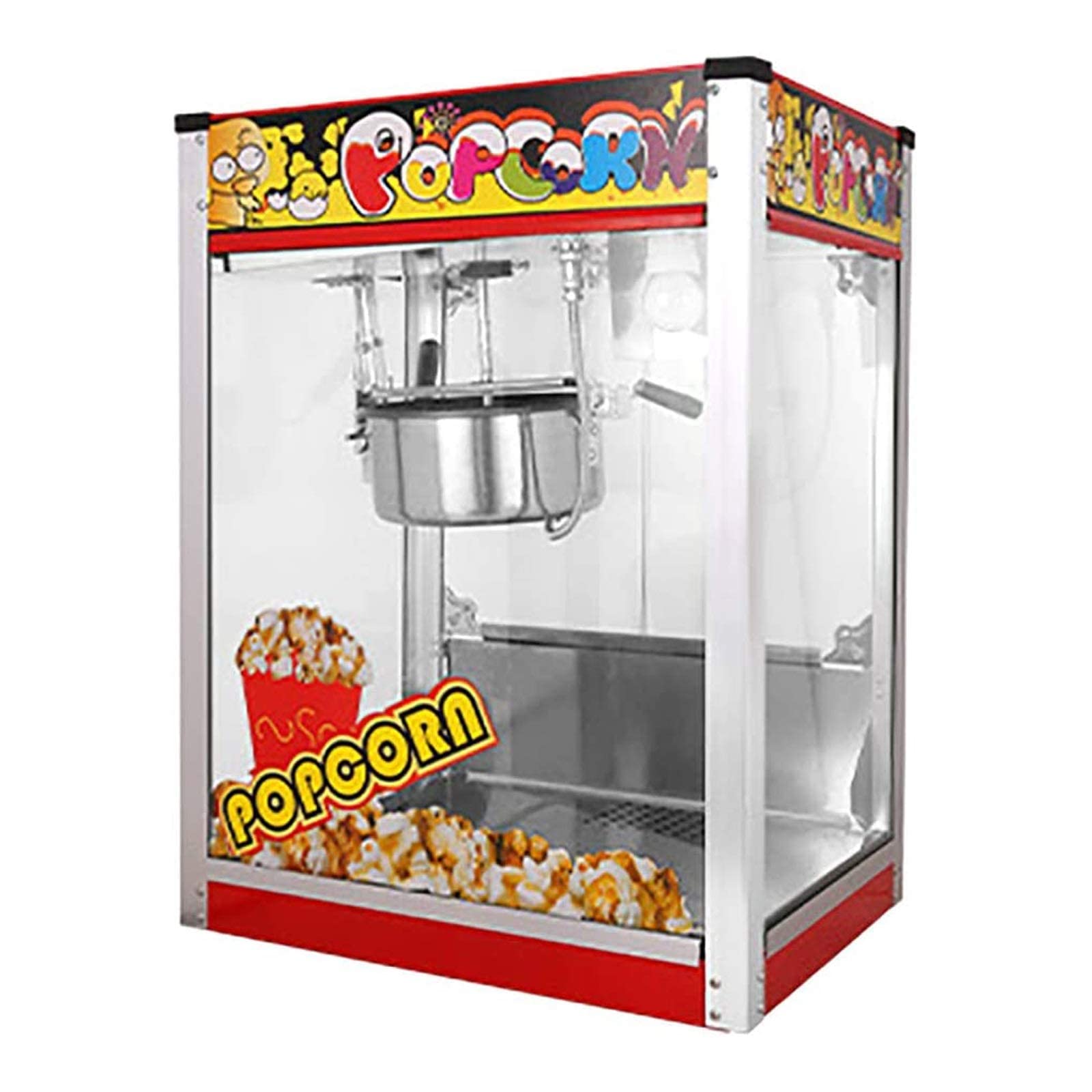 Máquina de Palomitas de maíz de Estilo Comercial, máquina de Palomitas de maíz eléctrica de 1300 W, Gran Capacidad, Temperatura Constante Inteligente