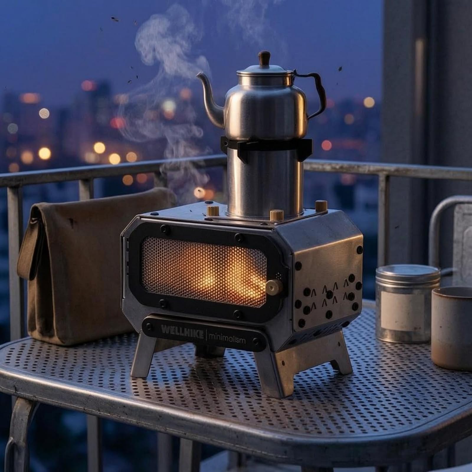 Lampe Diffuseur d'Arômes Brûleur Encens Porte-parfum Décor Métal en Acier Inoxydable et Laiton avec Cheminée Cylindrique et Plaque Perforée Adaptée pour Maison Bureau Salon, Rétro