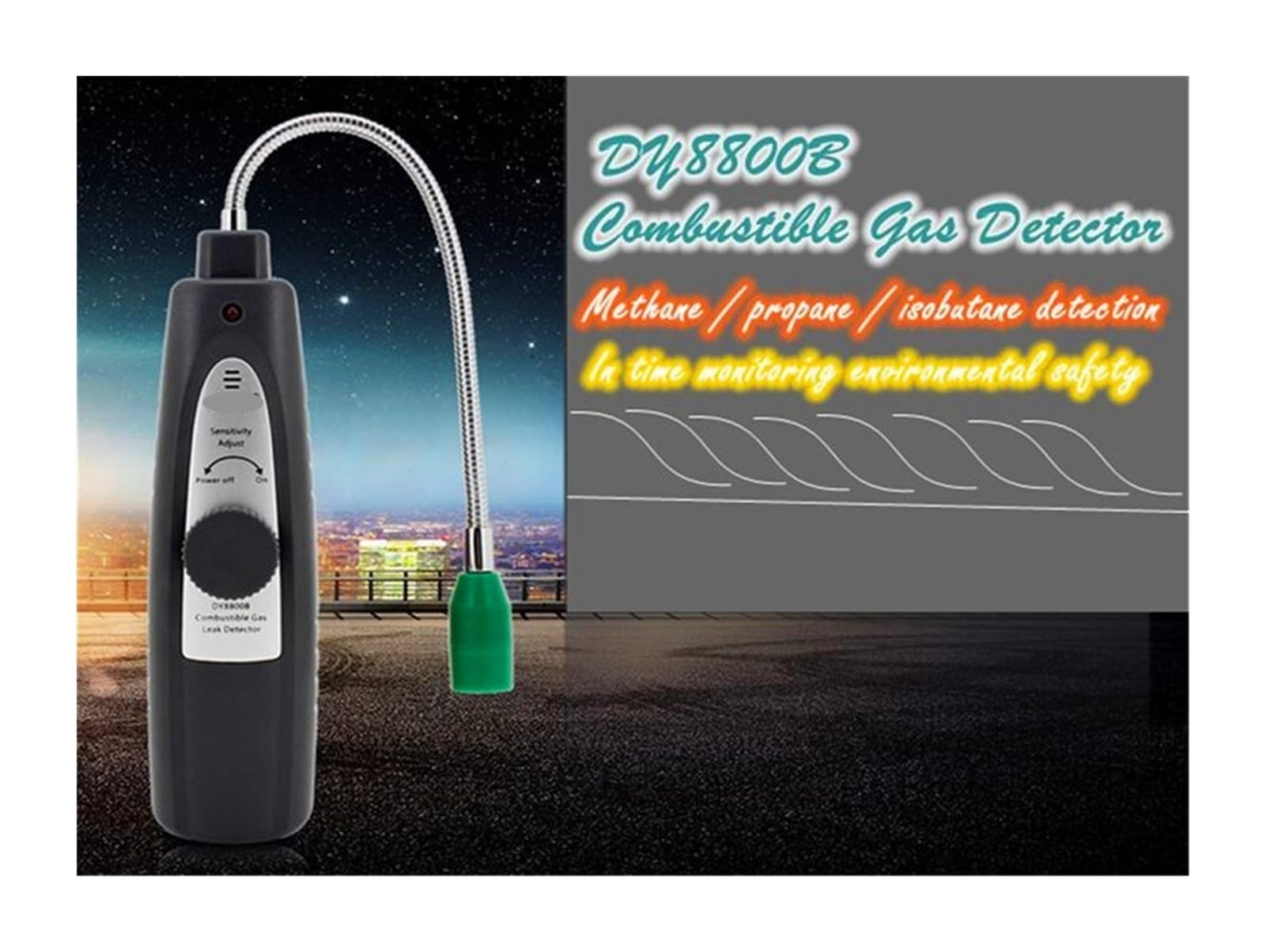 Rilevatore di gas, Prezzo del rilevatore portatile di perdite gas combustibili for metano, alcol, ammoniaca, vapore, nafta, analizzatore per lavoro, casa