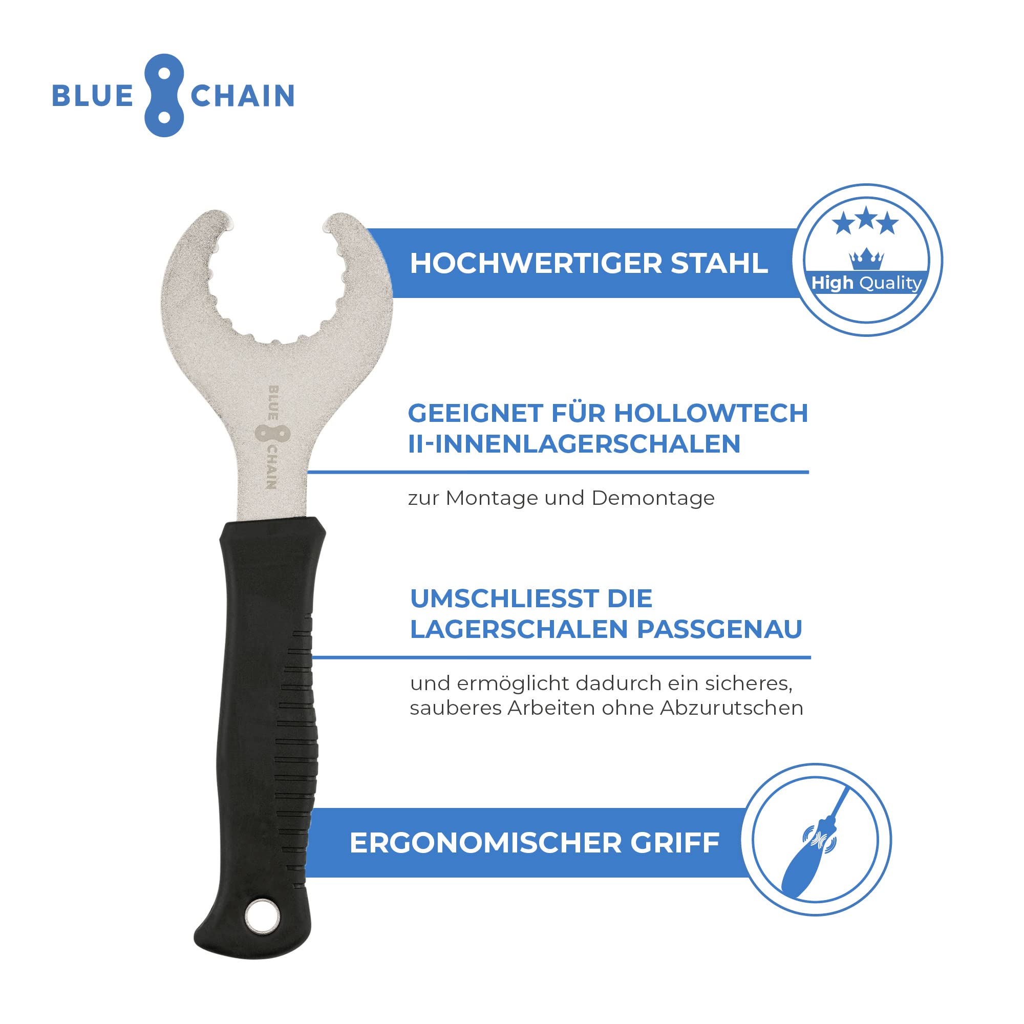CLE BOITIER PEDALIER HOLLOWTECH II, clé centerlock