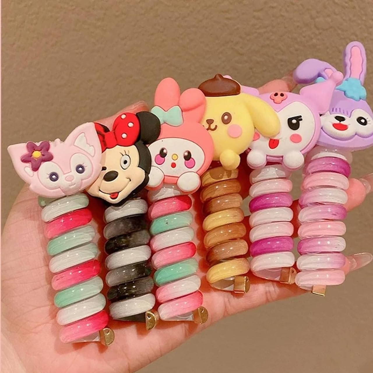 Fairy Bucket Wire Hair Bands for Girls, 3 Pieces, Braided Spiral Hair Ties, Cute Cartoon Ponytail Maker, Elastic Braids Hair Accessories (Cartoon) (B0D8TW5B8V) Amazon Price History, Amazon Price Tracker