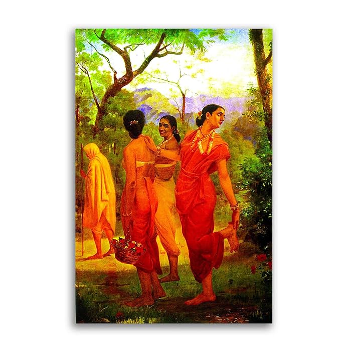 Buy Tamatina Raja Ravi Varma Canvas Paintings Shakuntala Academic Art Paintings for Home