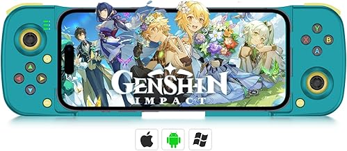 Bluetooth Controller for iPhone/iPad/MacBook/iOS/Android/Samsung/Tablet/PC Wireless Gamepad Joystick with Back Button, Analog Triggers, Stretchable, Direct Play for Call of Duty, Genshin Impact