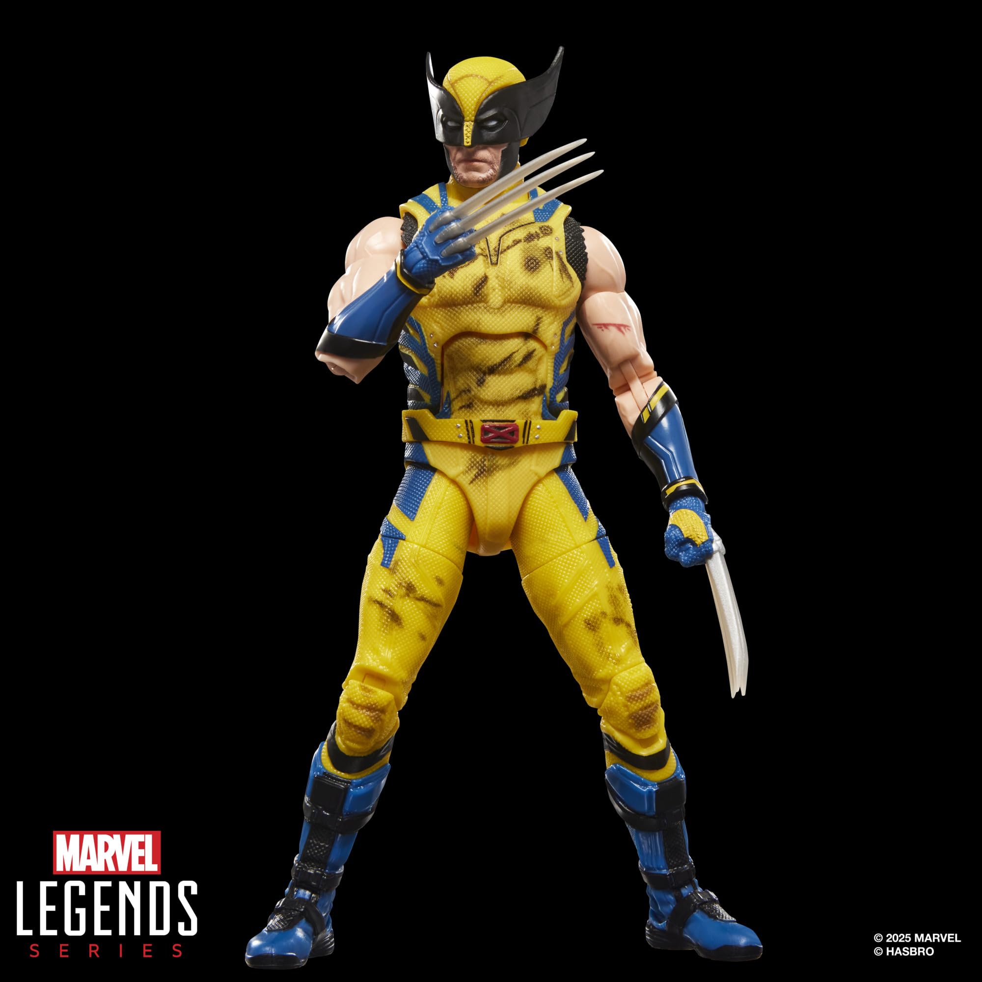 Wolverine z serii Marvel Legends, kolekcjonerska figurka w skali 15 cm na prezent z filmu Deadpool & Wolverine wytwórni Marvela | Marvel Legends Deadpool & Wolverine 15 cm figurka fala 3 - żółty garnitur Wolverine