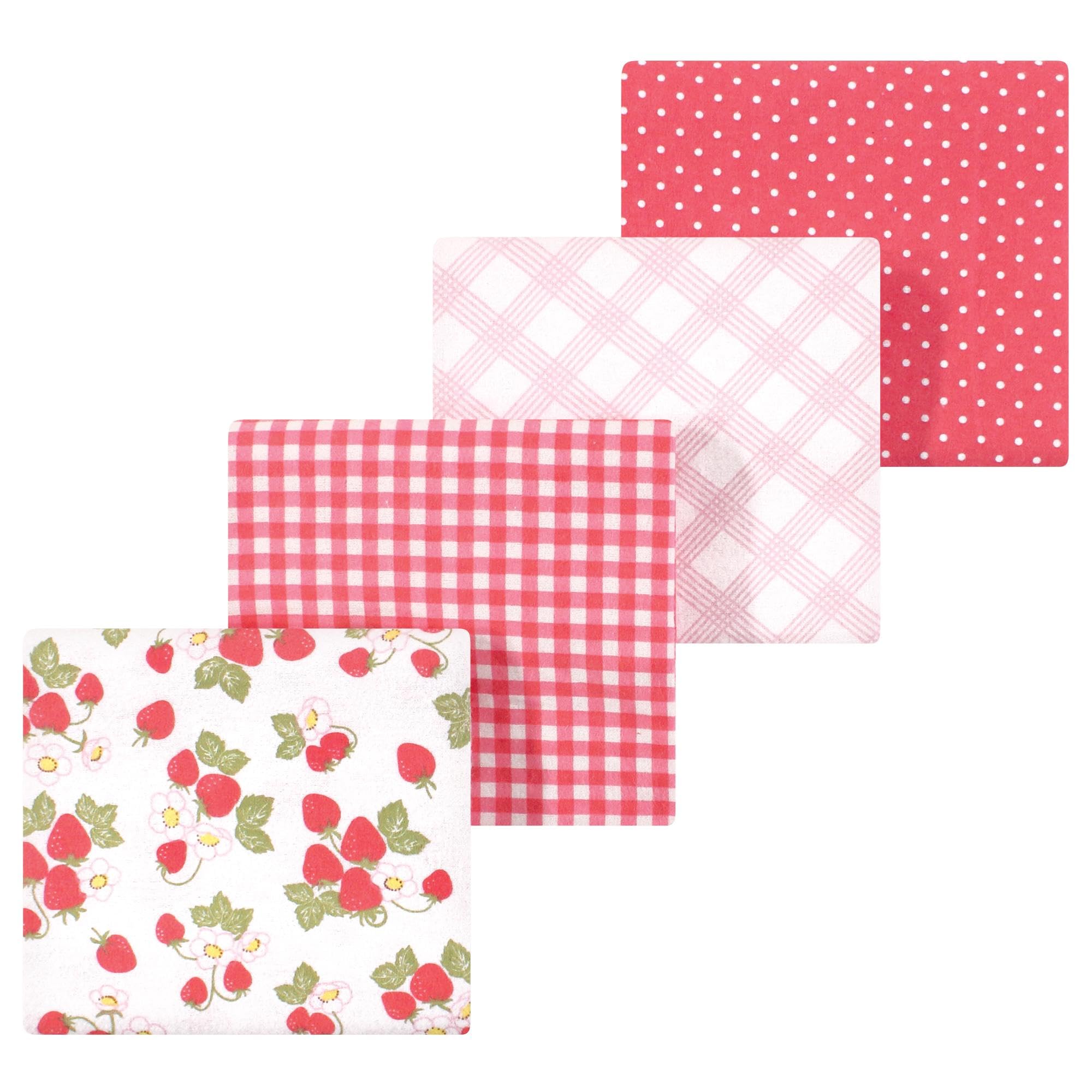 Luvable Friends Little Treasure Flannel Receiving Blankets 4pk