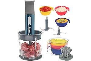 Mecity Cordless Food Processor Combined With Vegetable Chopper, Meat Grinder, Garlic Peeling Machine