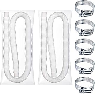 Swimming Pool Replacement Hose for Above Ground Pools, 1.25" Diameter Filter Pump Hose Replacement for Models 330 GPH, 530 GPH, and 1,000 GPH (2)