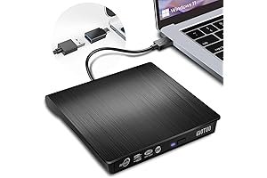 External CD Drive for Laptop Desktop, Portable USB 3.0 CD +/-RW Drive
