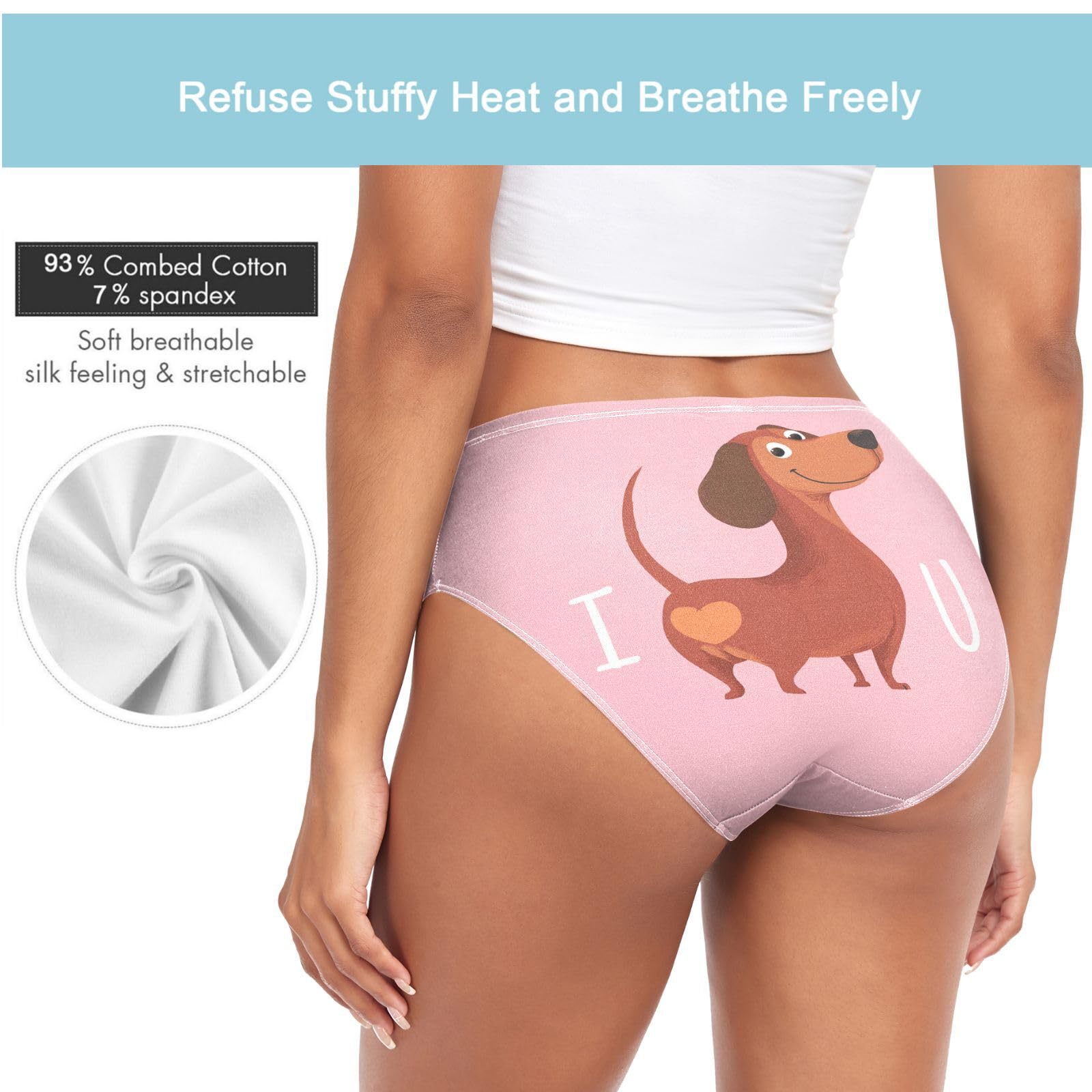 Ropa interior sexy para mujer, suave, transpirable, de cintura alta, elástica, bikini