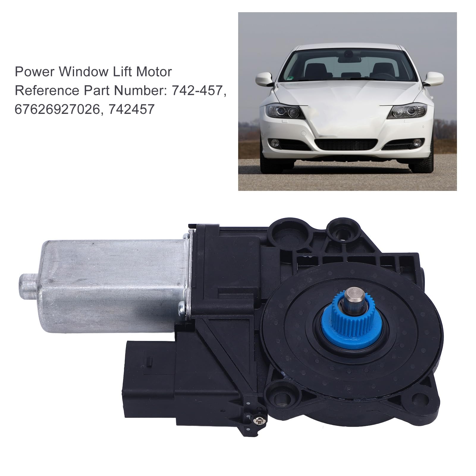 Motor de la Fenêtre de Puissance Motor Arrière Droite Smooth Operations 742-457, 67626927026, 742457 Remplacement pour 325i 325xi 328i 328xi 330i 330xi 335d 335i 335xi M3