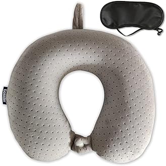 Memory Foam Travel Pillow, Comfortable Travel Neck Pillow U Shape, Support Neck and Head to Relieve Fatigue, Portable Neck Pillow Suitable for Planes, Trains, Self-Driving Cars