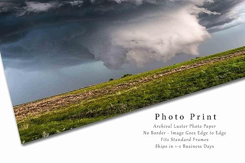 Miniatura 7 de Supercell Thunderstorm Photography Print (Not Framed) Picture of Mesocyclone Wall Cloud at Ground Level on Stormy Spring Day in Oklahoma Panhandle