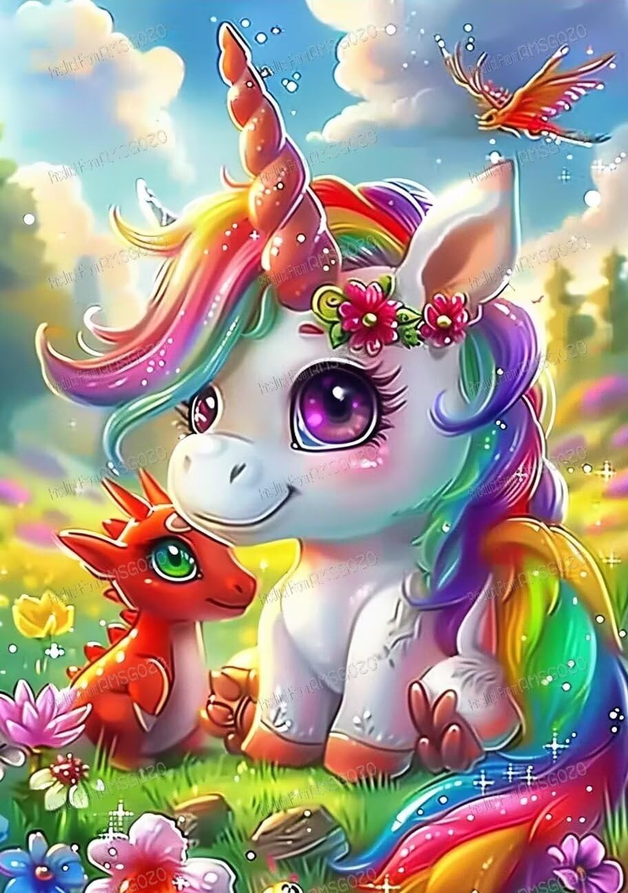maa⭐︎♡ Amazon.com: RMSGOZO DIY Cartoon Cute Unicorn Diamond Art Kits for