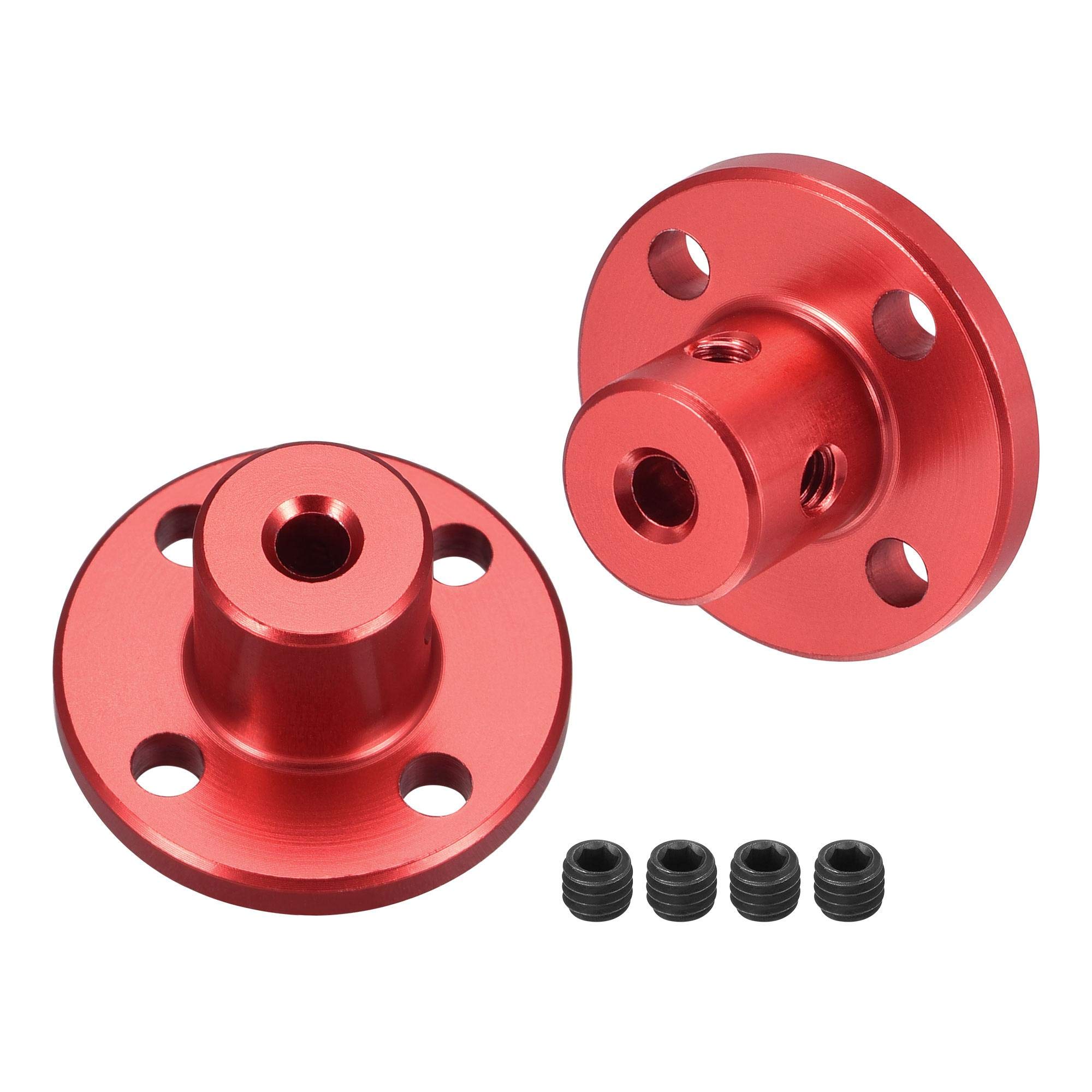 Sourcing Map Lot 4 Accouplements Bride Rigide 3 Mm – Axe Moteur RC Bricolage, Diamètre Intérieur 3 Mm, Fer Plaqué