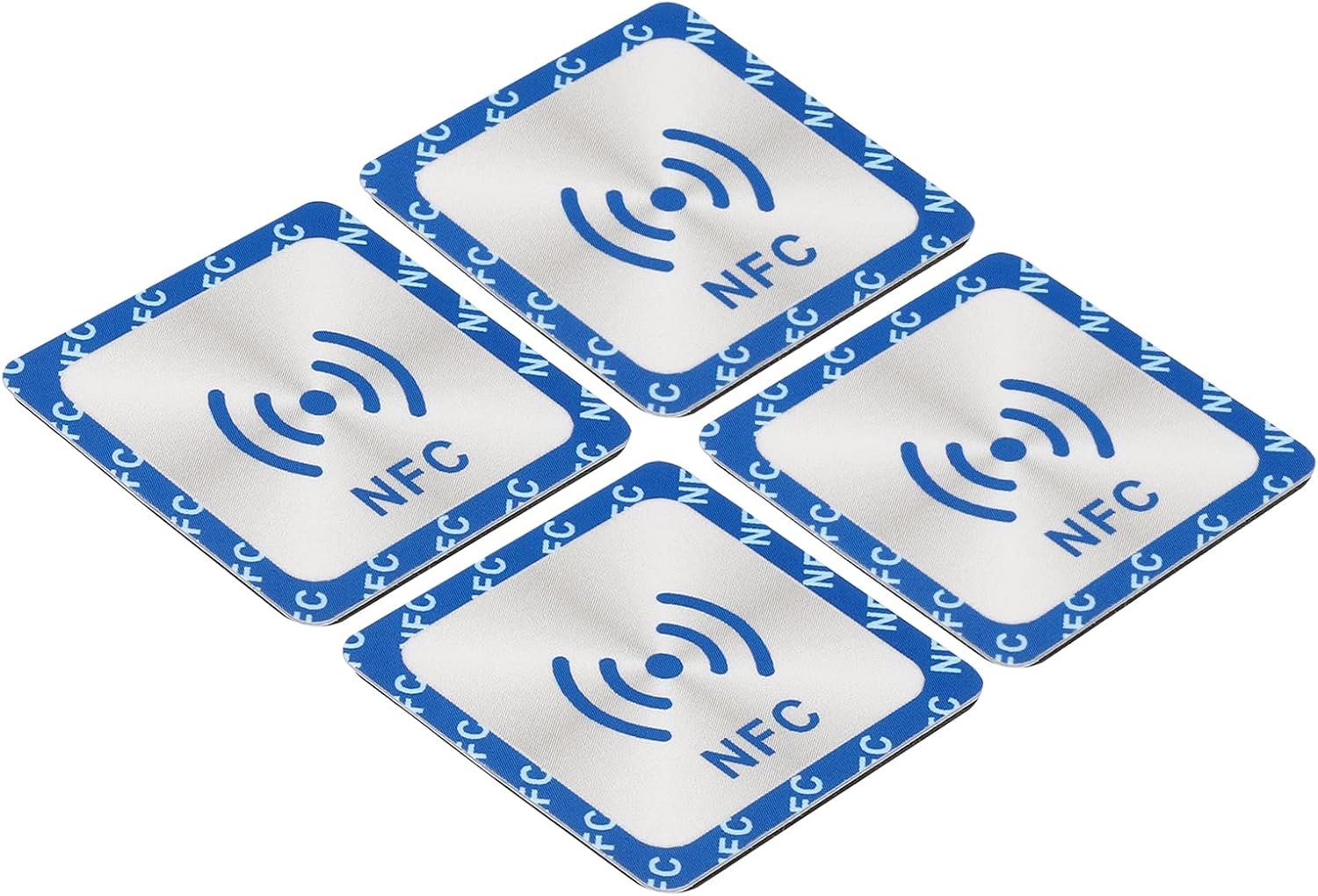 PATIKIL NFC Stickers, 4 Pack NTAG215 Tag Sticker 504 Bytes Memory Fully