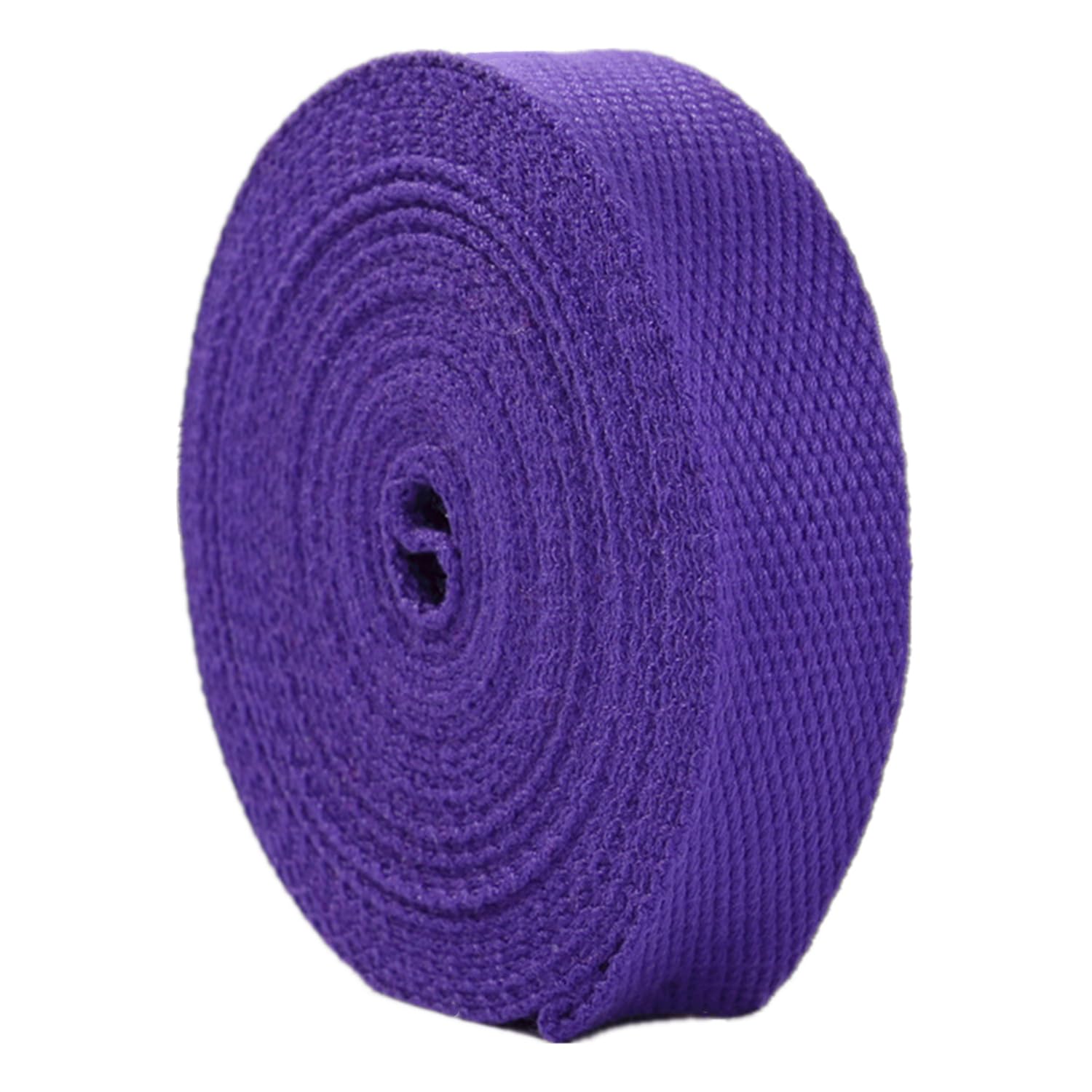 Taśma, taśma nylonowa, Paski poliestrowo-bawełniane 5 jardów do toreb, rękodzieła, szycia, wielokolorowe, wiele rozmiarów(Purple,20 mm)
