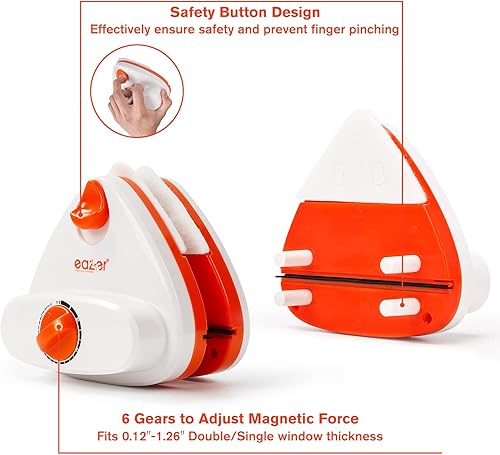 Miniatura 2 de eazer Limpiador magnético de ventanas equipo de limpieza de ventanas de doble cara herramientas de limpieza de limpiaparabrisas de vidrio limpiador