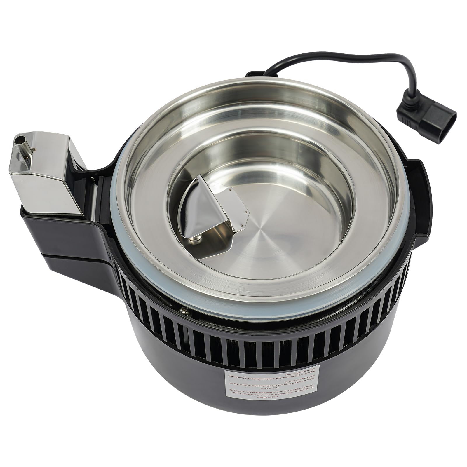 4L Wasserdestillierer Destillierter Wassermacher Edelstahl Wasserdestilliergerät mit Wasserbehälter, Wasseraufbereiter Wasseraufbereitungsmaschine mit LED-Anzeige, Reinwasser destilieren für zu Hause