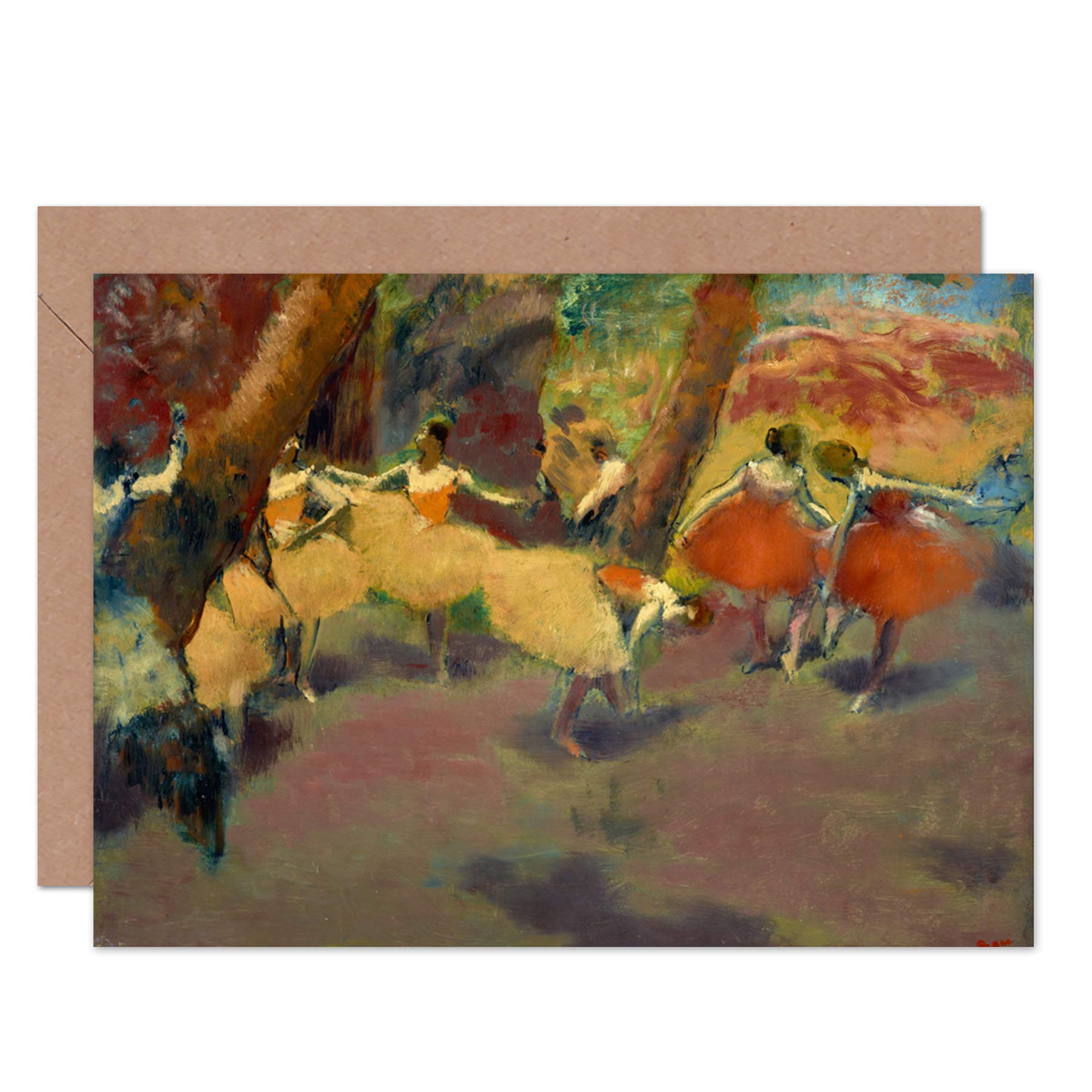 Artery8 Edgar Degas Before The Performance Fine Art Greeting Card Plus Envelope Blank Inside