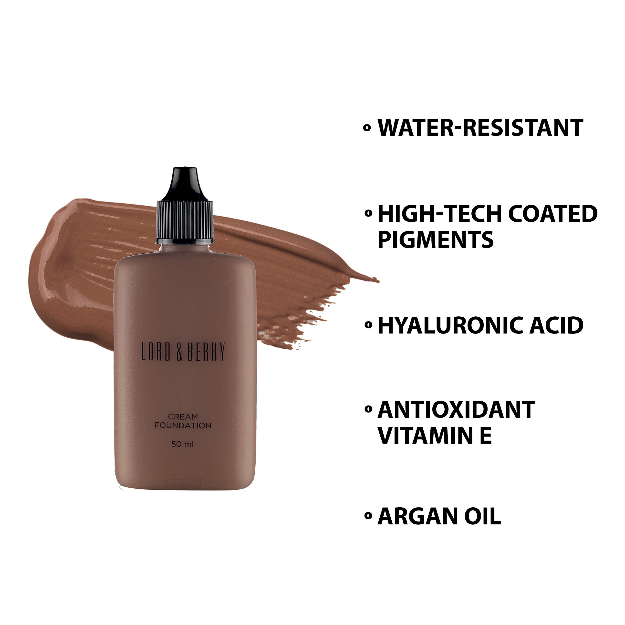 LORD & BERRY Cream Foundation, Cocoa 50 ml, 50 ml (Pack of 1) - Image 3