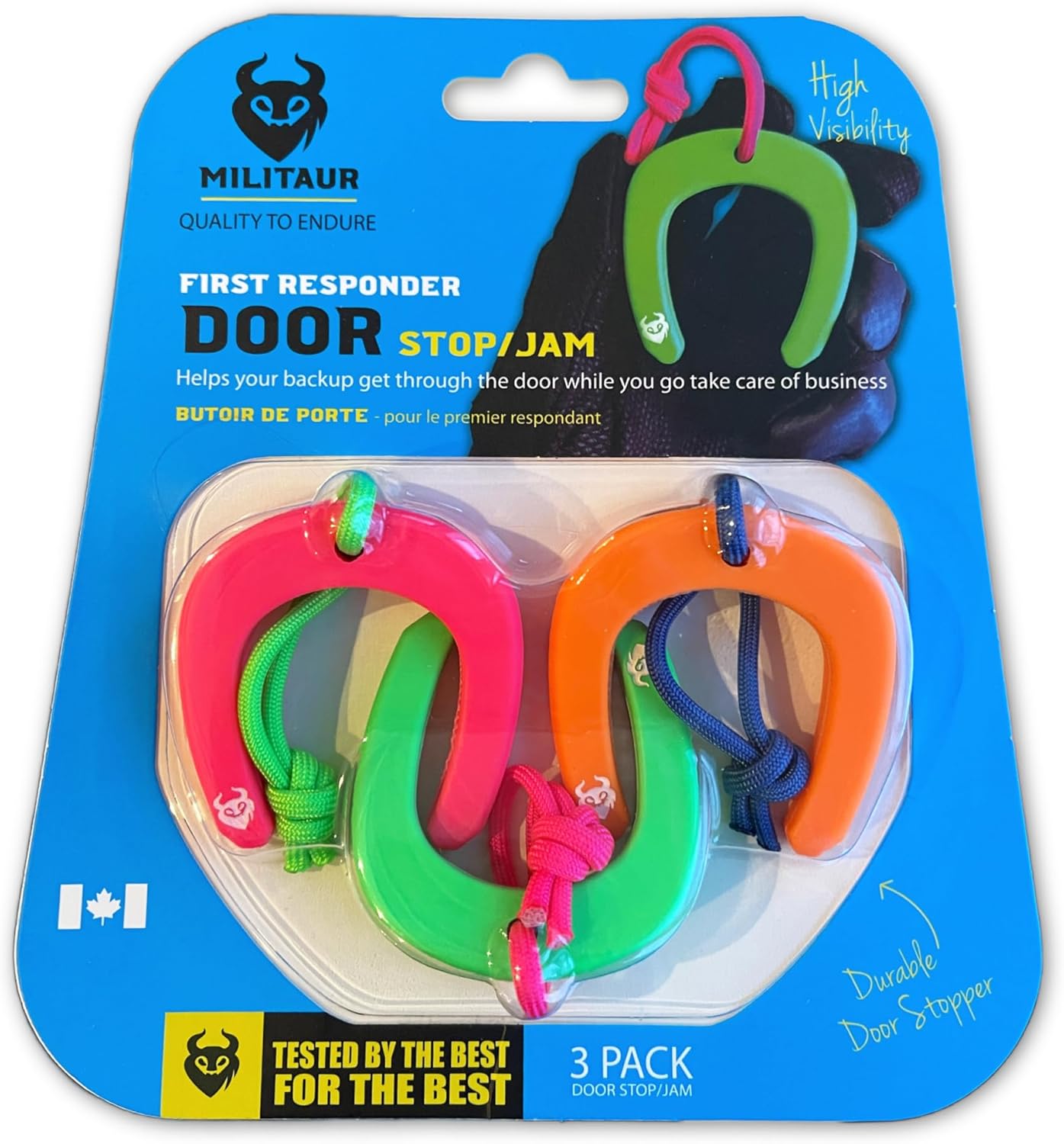 Militaur Door Stop/Jam. Glow in The Dark NEON. Stops Doors from Closing