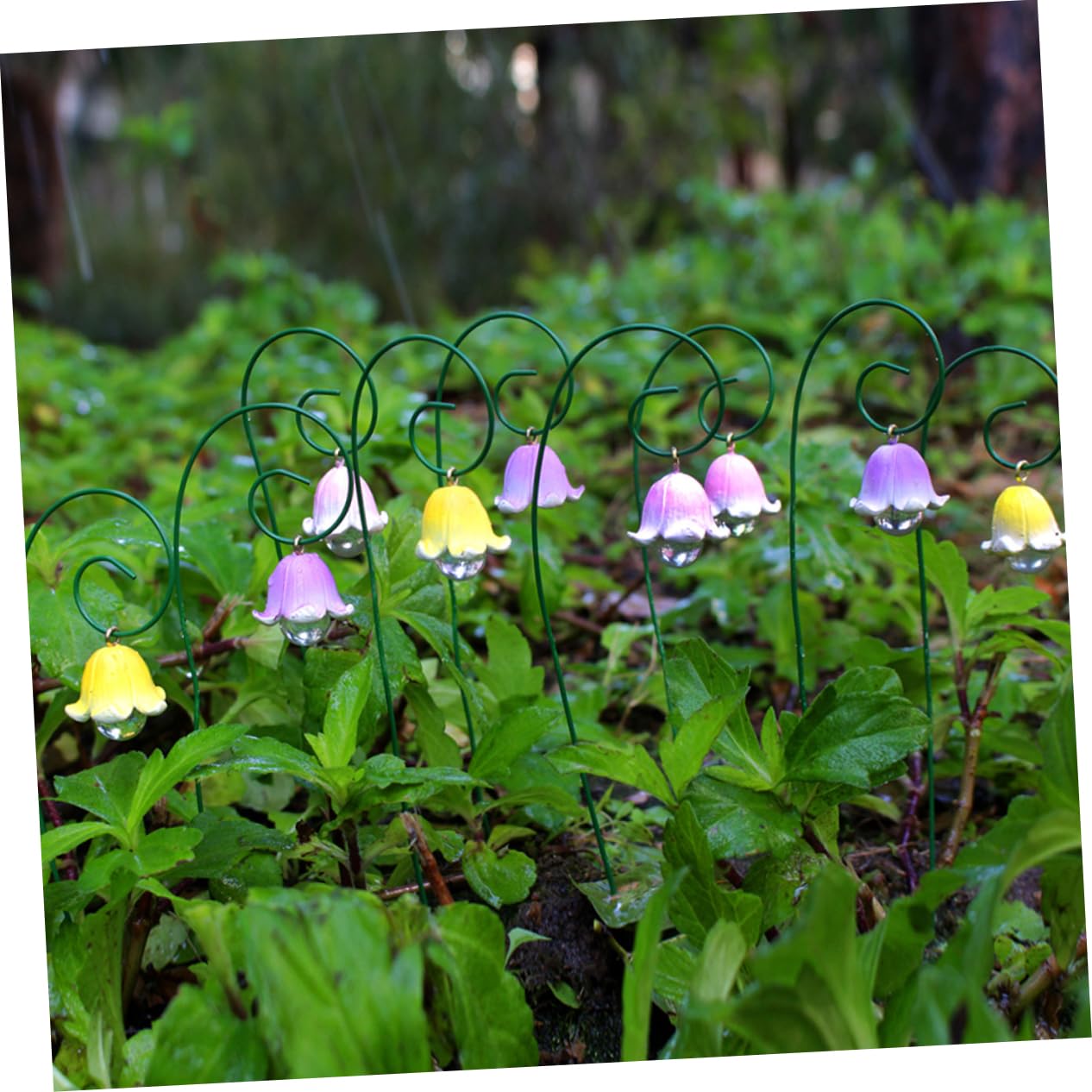 36stücke Teiliges Blumenstecker Für Garten Dekorative Gartenstecker Blumenform Für Rustikale Außendekoration Für Patio Und Gartenverzierungen