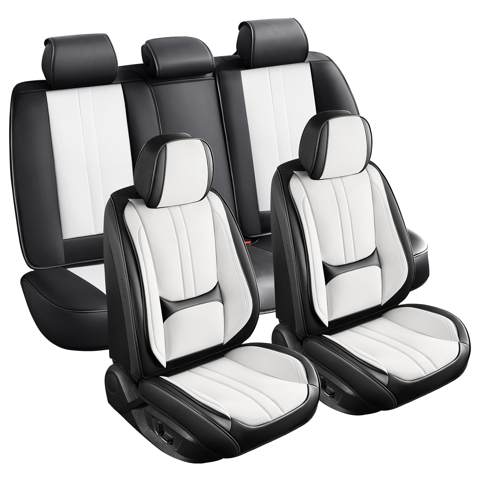 Car Seat Covers Full Set Custom Fit for Ford Bronco 4-Door / Bronco Sport 2021- 2026, Luxury Faux Leather Seat Covers, Automotive Seat Covers 5 Seats,