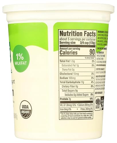 Miniatura 2 de 365 by Whole Foods Market, Yogurt Plain Low Fat Organic, 32 onzas