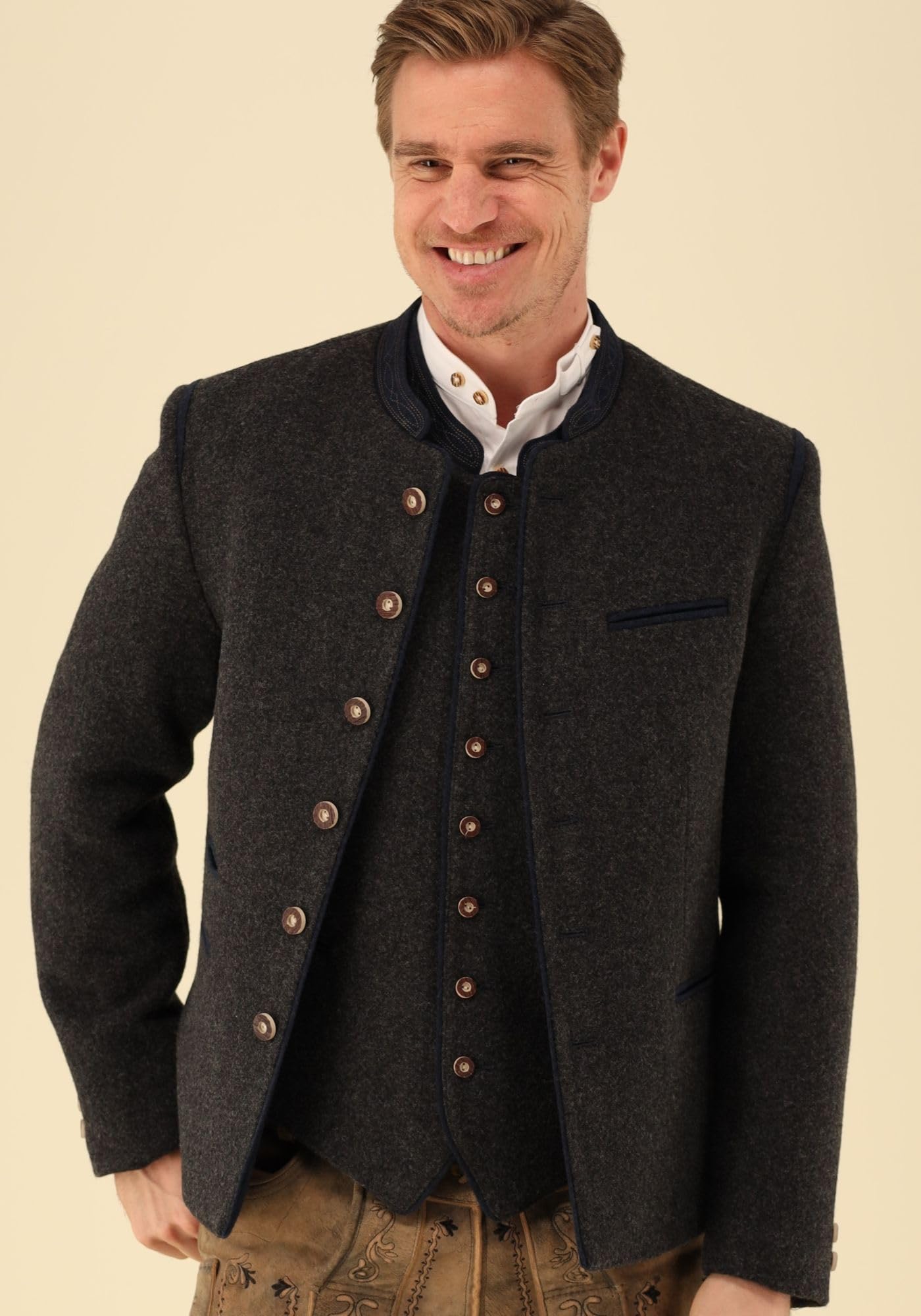 OS Trachten Trachtenjanker Slim Fit Huzam
