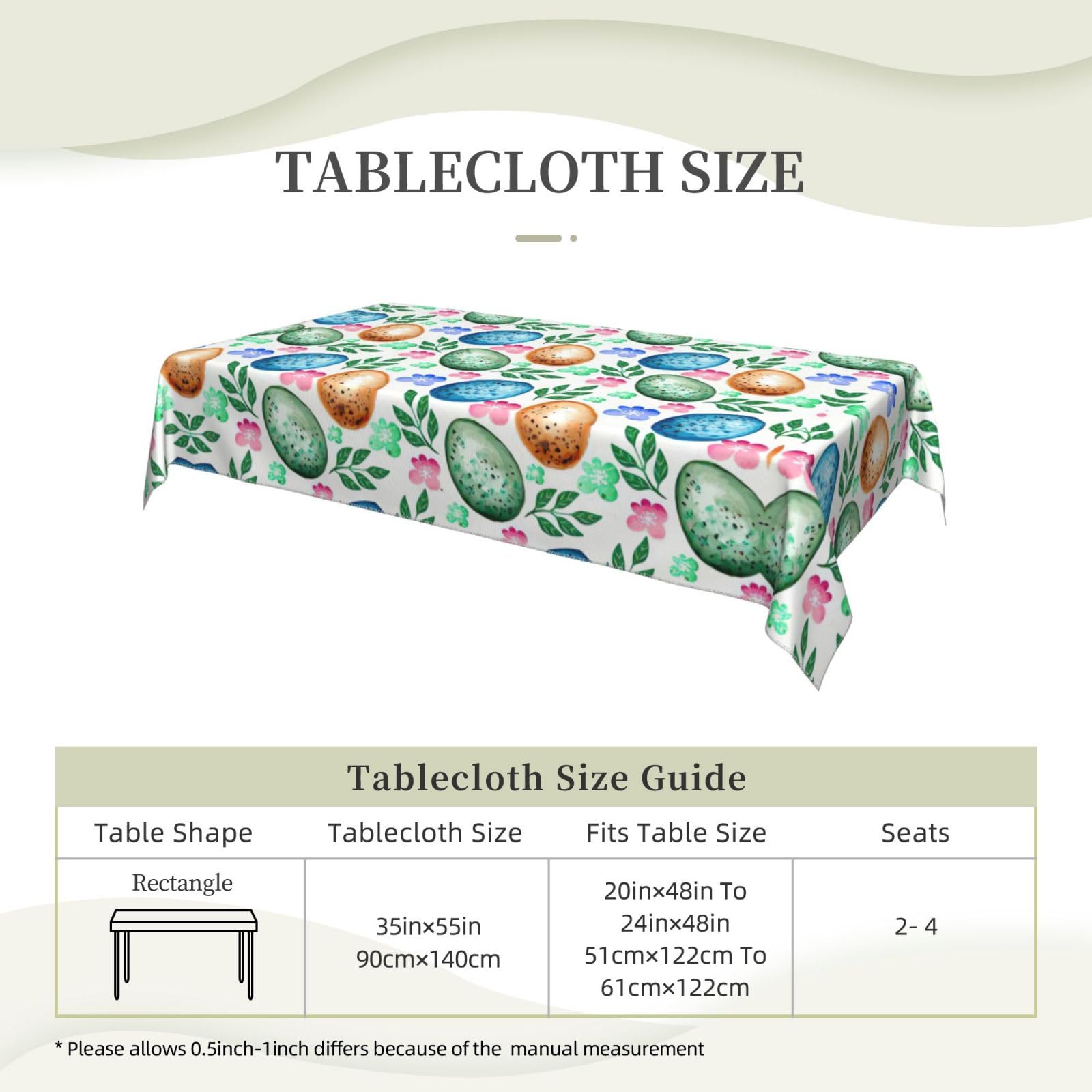 Mantel francés con estampado de huevos de Pascua para mesas rectangulares, mantel para comedor, Acción de Gracias, decoración de cocina