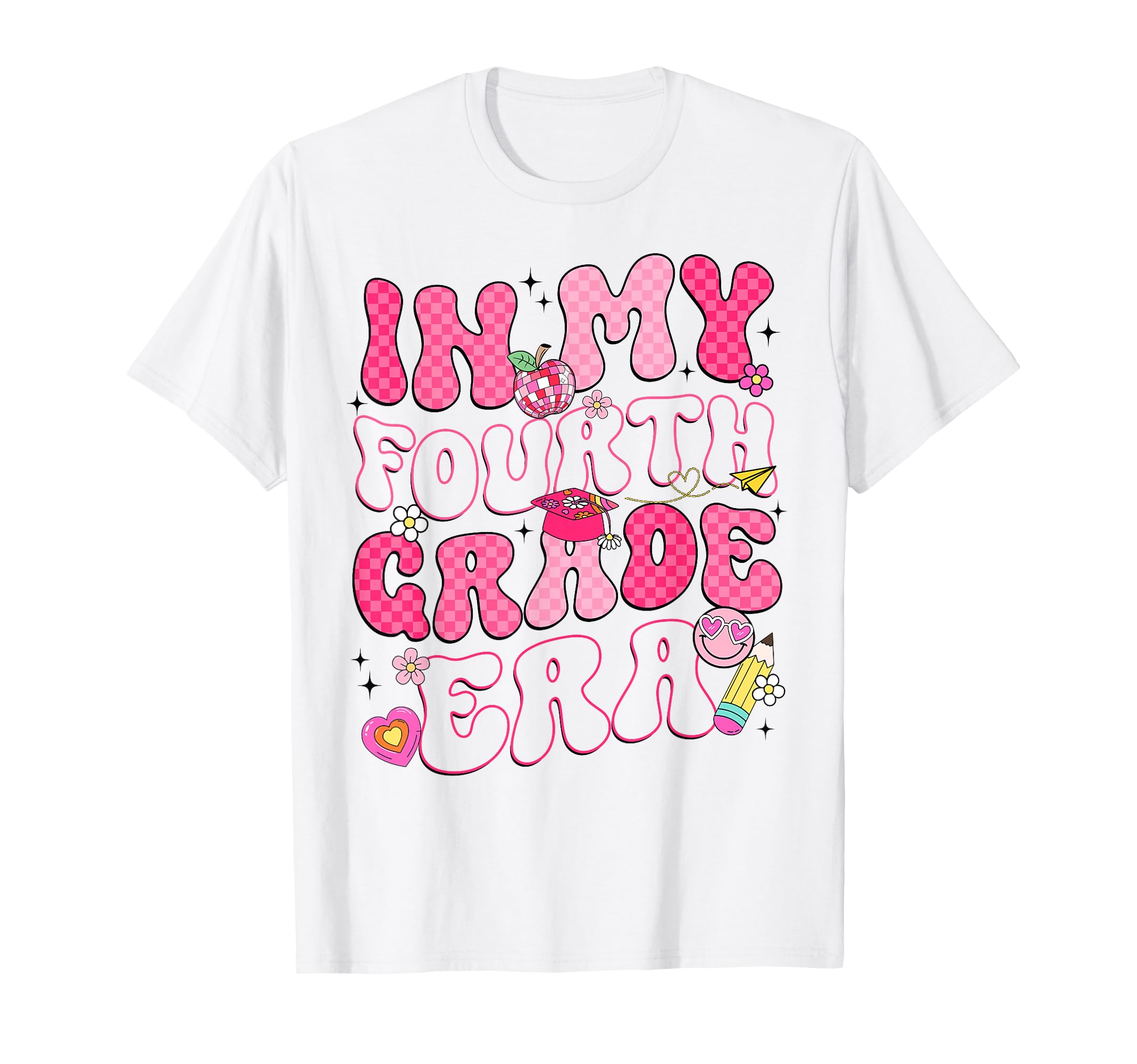 In My Fourth Grade Era Back To School Groovy Girl Women T-Shirt