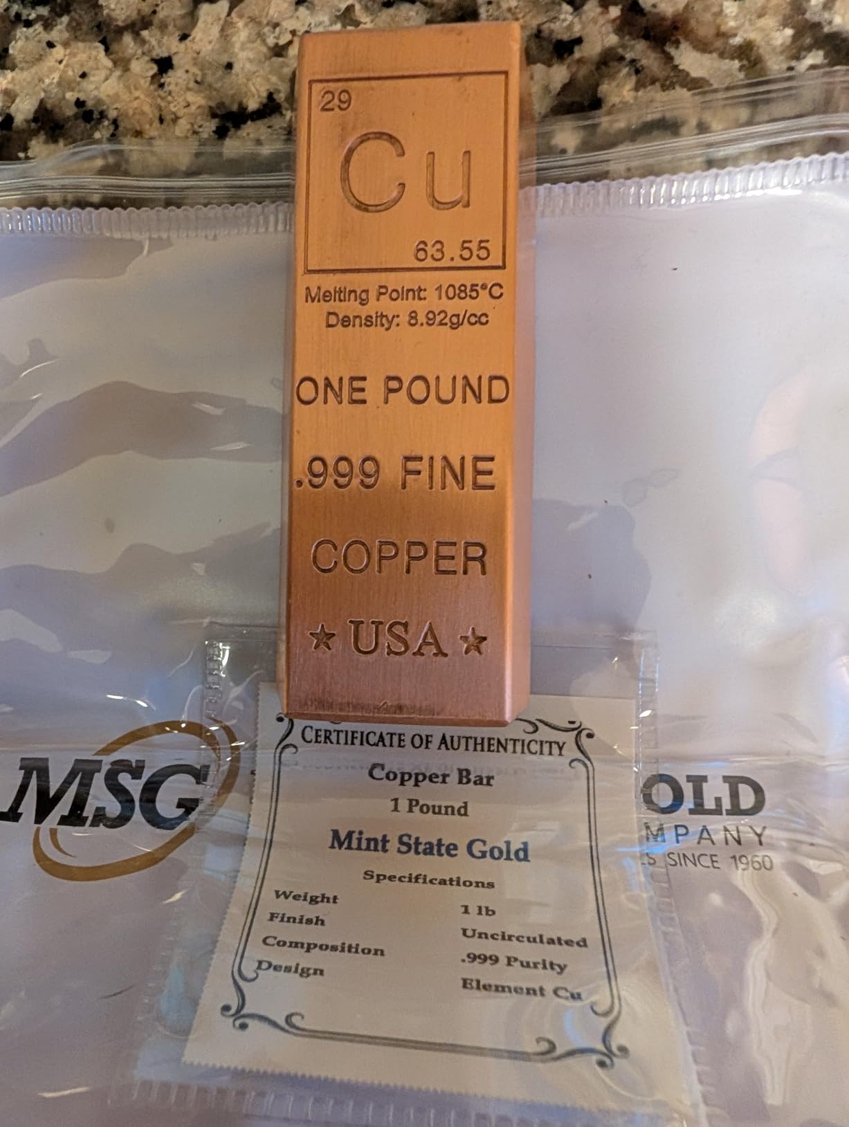 1 Pound Copper Bar Ingot Paperweight - 999 Pure UK | Ubuy
