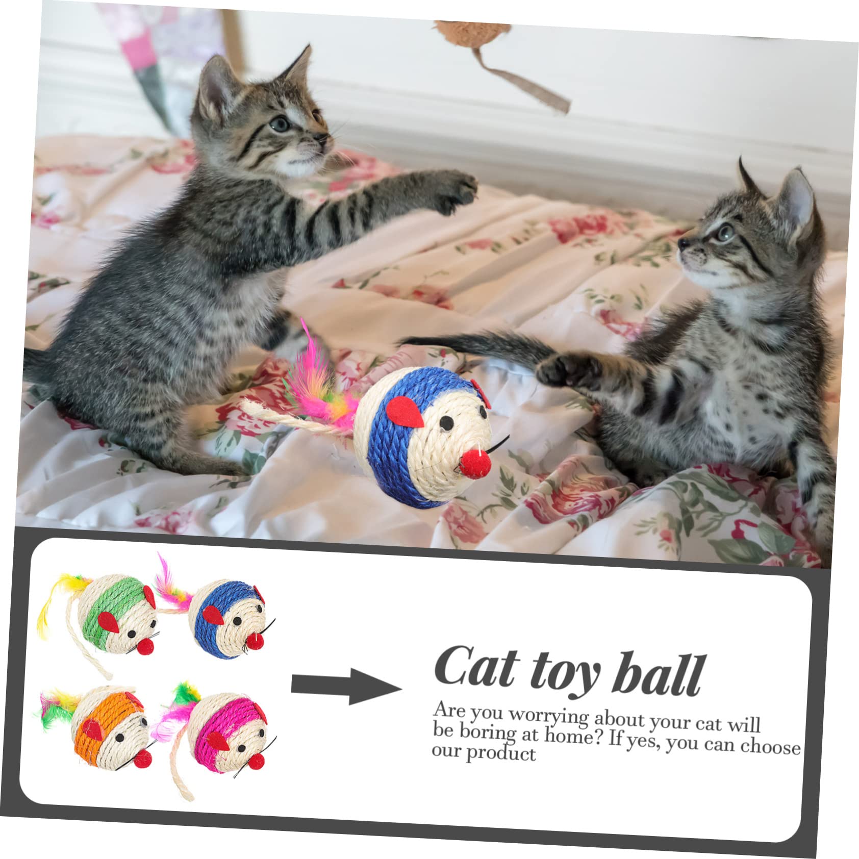 Toddmomy 12piezas Juguetes Interactivos para Gatos De Juguetes Divertidos para Kittens Estimula La Curiosidad Seguro