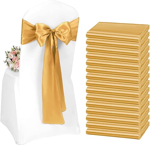 YMHPRIDE 60 cintas de satén para sillas de boda, recepción, cintas decorativas de satén para silla de comedor, para bodas, eventos, fiestas,