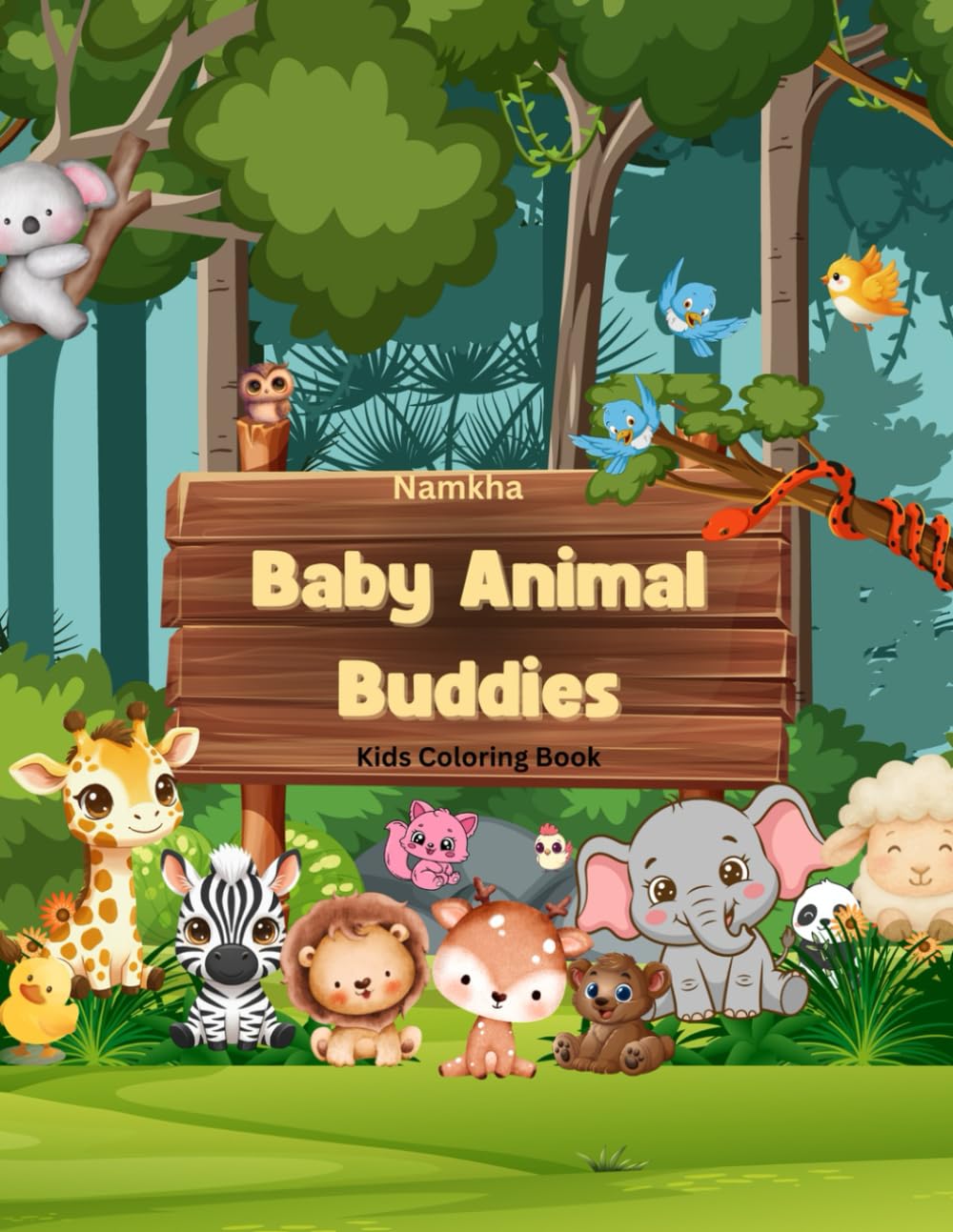 Baby Animal Buddies: Kids coloring book. Get ready for the cutest adventure ever!