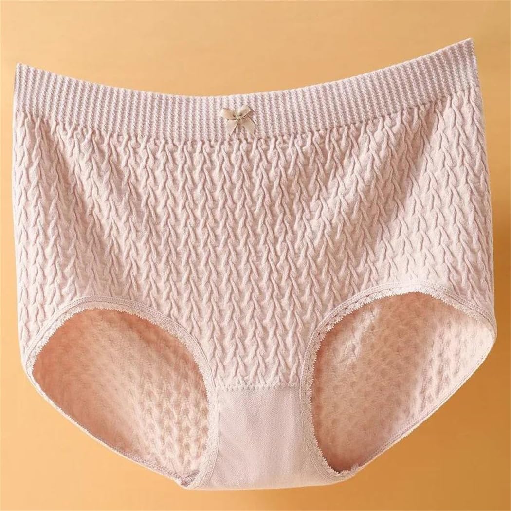 Mutandine da donna in cotone jacquard solido traspirante confortevole slip mutandine