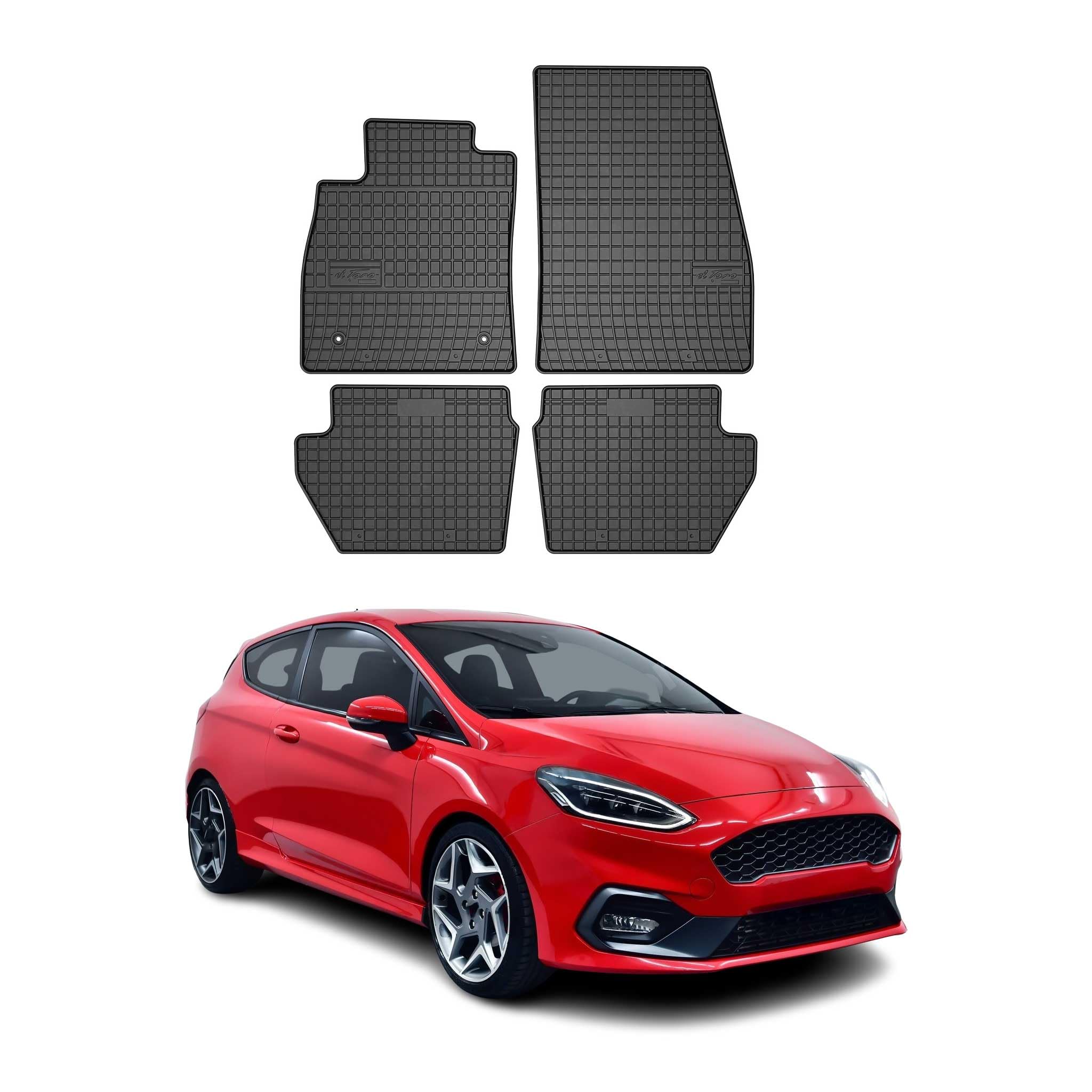 OMAC Fußmatten für Ford Fiesta MK 2017-2024 Gummi 4tlg Schwarz