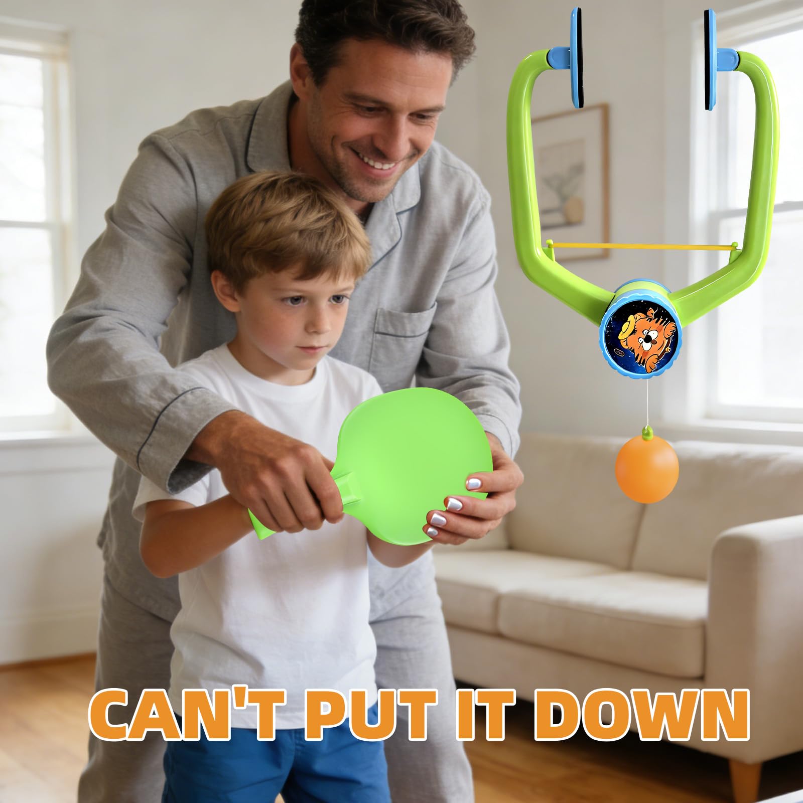 Door Game sur la porte – Entraîneur de tennis de table réglable à suspendre – Installation sans outil – Idéal pour la famille, les exercices et le plaisir en intérieur
