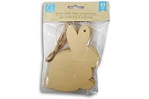 Easter Color-Your-Own Wooden Bunny Cutout Ornaments