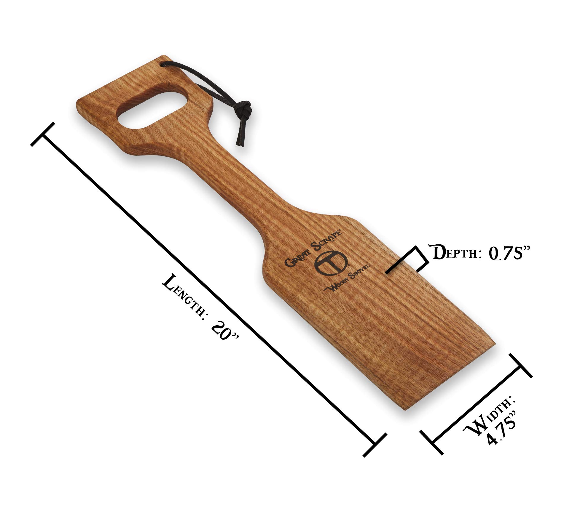 The Great Scrape Madera parrilla de barbacoa rascador Accesorio perfecto para cada limpieza de la parrilla 20" Pala