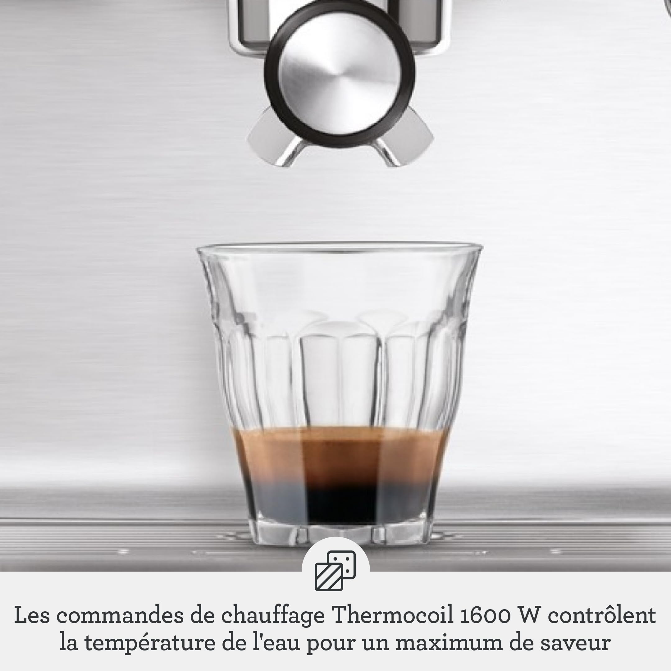 Sage - The Duo-Temp Pro - Machine à Café à Grain avec Mousseur à Lait - Acier Inoxydable Brossé