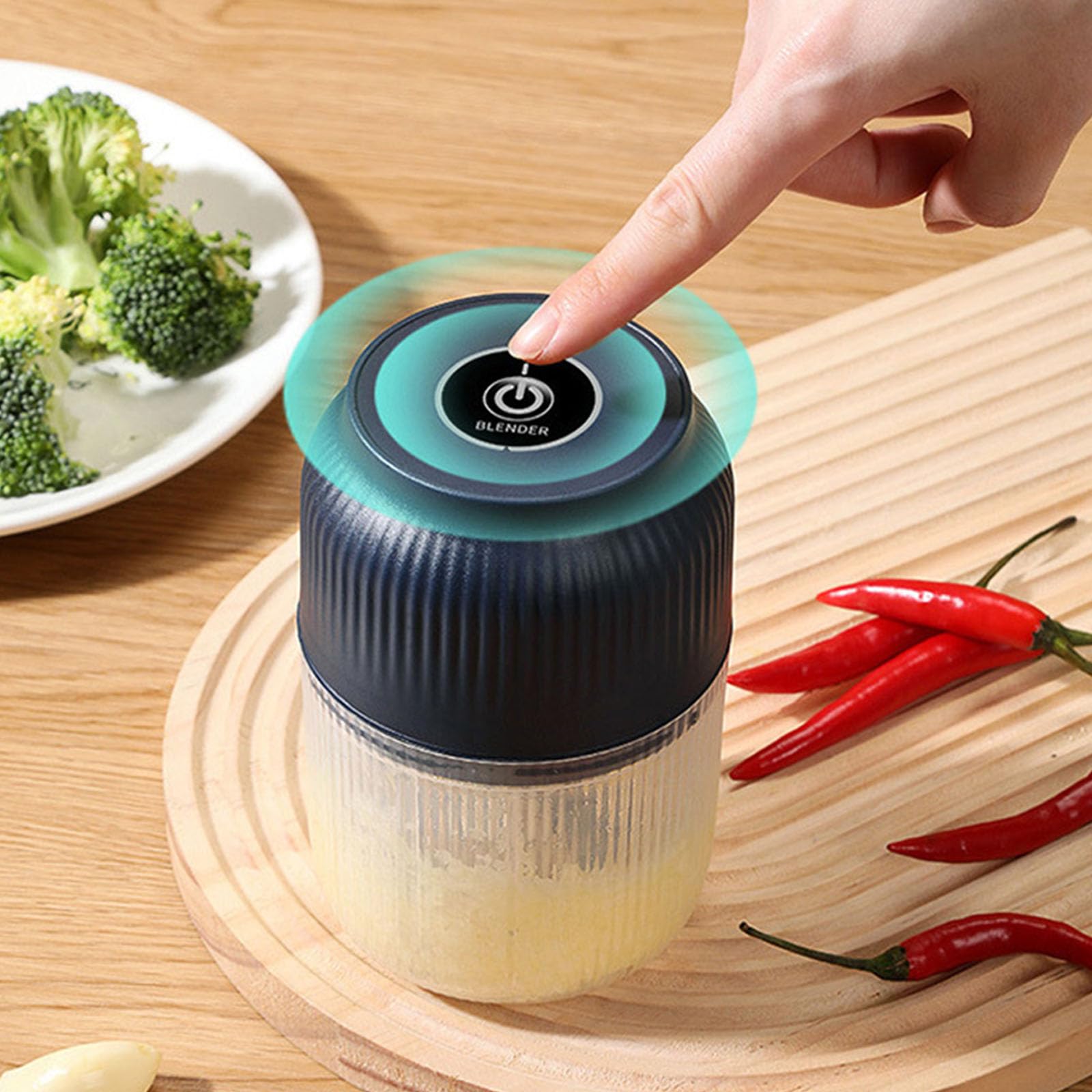 Picadoras de ajo eléctricas, trituradores de Verduras, Prensa de 300ml, máquina picadora, trituradora de ajo, Herramienta para Picar Alimentos