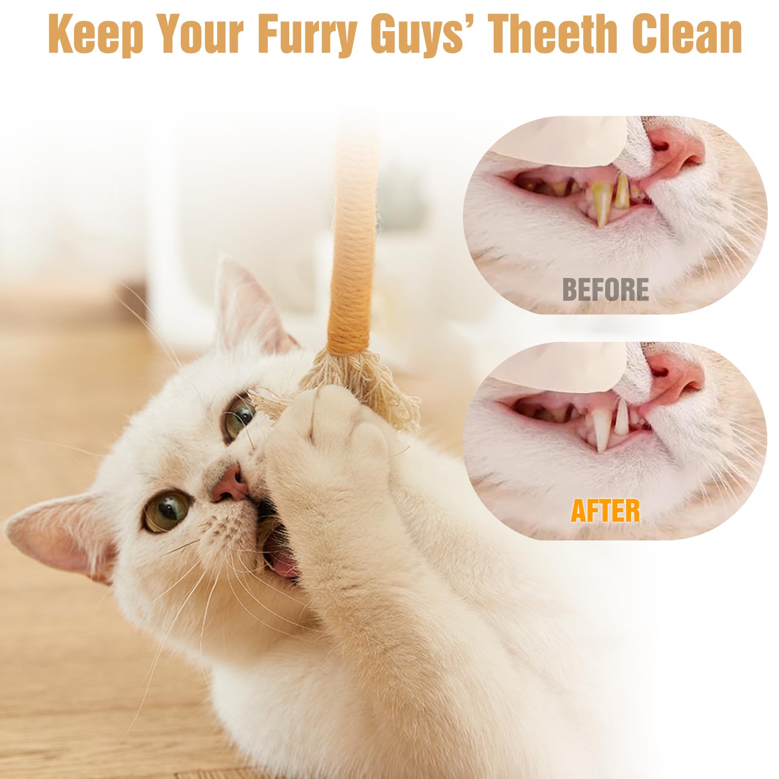 5 juguetes masticables para gatos, juguetes de dentición para gatos de 5.9 pulgadas, juguetes de hierba gatera para gatos, juguetes de limpieza de dientes para gatos de interior, juguete